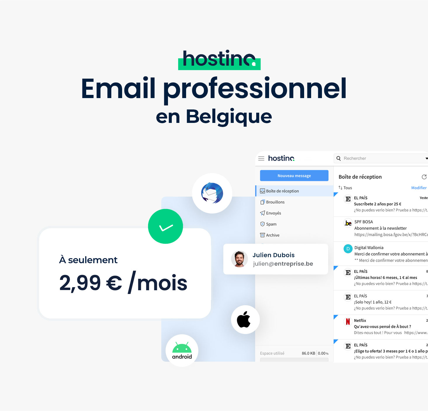 Email professionnel Belgique